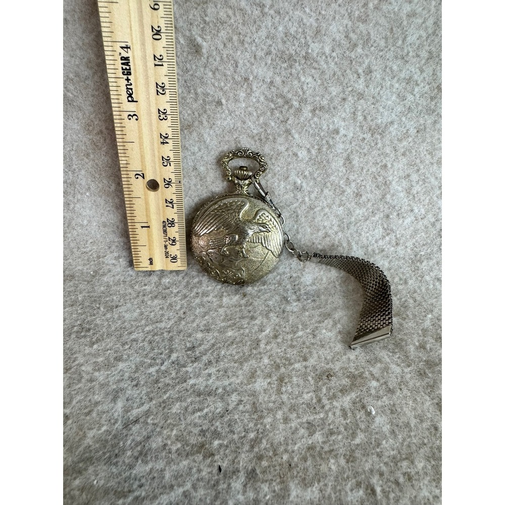 US Air Force Pocket Watch with Chain Eagle Emblem